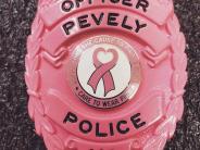 Pink Pevely Police Officer Badge
