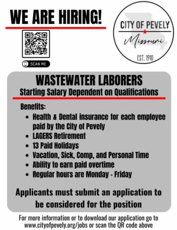 Wastewater Laborer Ad